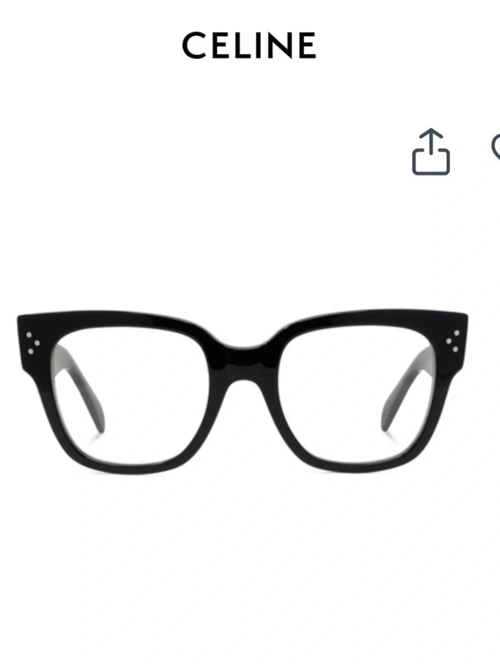 CELINE Paris 3 Dot women’s Black Glasses *Frames Only*